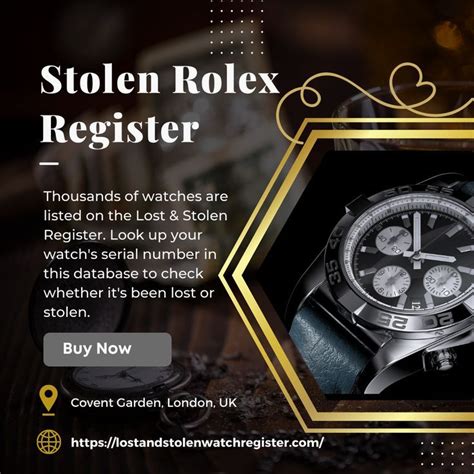 rolex watch register stolen watch.